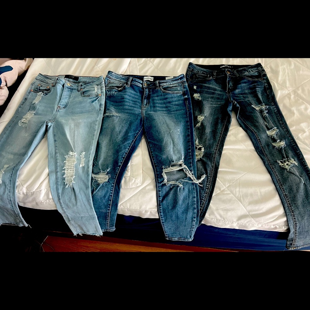 Studio Blue, Monkey Ride & Dollhouse Distressed Jeans Bundle - All Size 9/29